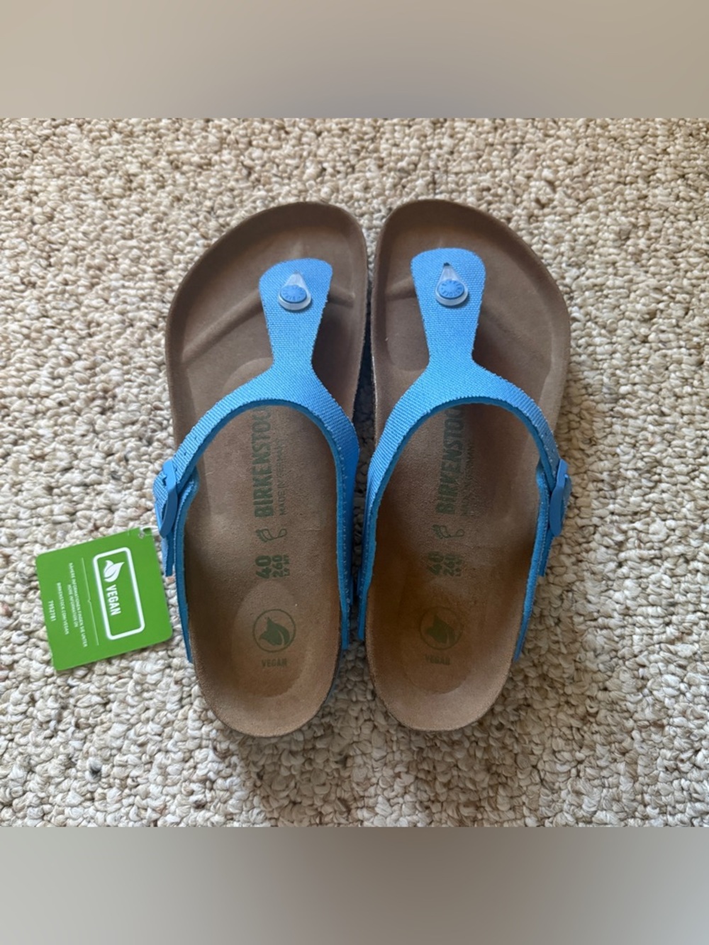 NWT Birkenstock Gizeh Vegan Thong Sandals Size US 9/EU 40 - Picture 2 of 5